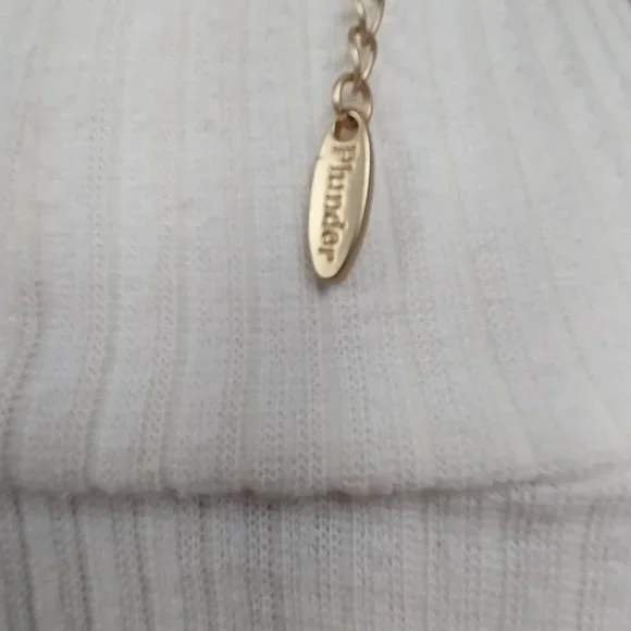 2678 Plunder Gold &Cream Beaded 3 Strand Necklace and Gold Color LeatherEarrings - Picture 7 of 8